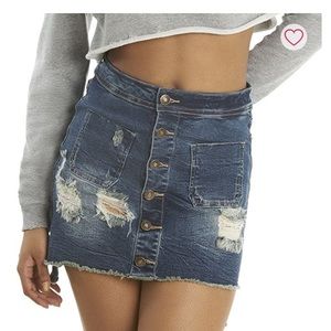 Lala Anthony Denim Collection high waisted skirt